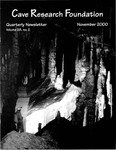 Cave Research Foundation Newsletter, Volume 28, No. 2, November 2000