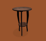 Carter Collection Round Walnut Side Table