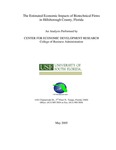 estimated economic impacts of biotechnical firms in Hillsborough County, Florida by University of South Florida. Center for Economic Development Research