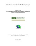 Addendum to comprehensive plan density analysis by University of South Florida. Center for Economic Development Research