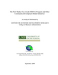 New market tax credit (NMRC) program and other community development model inititaitves by University of South Florida. Center for Economic Development Research