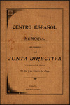 Booklet, Centro Español de Tampa Memoria, 1895