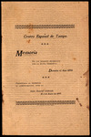 Booklet, Centro Español de Tampa Memoria, 1898