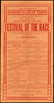 Flier, Festival of the Race, October 1925