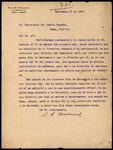 Letter, José Ramón Avellanal to Centro Español de Tampa, November 13, 1913
