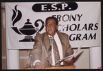 Gentleman speaking at Ebony Scholars Program (E.S.P.)