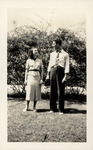Cesar Gonzmart with a lady, possibly his first wife