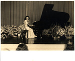 Adela Gonzmart at a piano recital