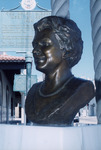 Bust of Adela Gonzmart in front of the Columbia Restaurant
