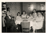 Casimiro Hernandez Jr., Casey, Adela, Richard, and Cesar Gonzmart, and Carmen Hernandez at the Zaragozana Restaurant in Cuba by Unknown