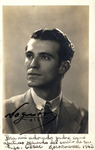 Photograph of Cesar Gonzmart with Inscription to Father by Unknown