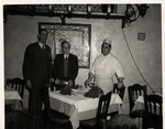 Columbia head chef Francisco Pijuan, at right, with guests