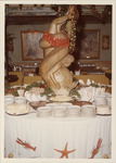 Food Display Set Up Around the Patio Room's Fountain Sculpture in the Columbia Restaurant by Unknown