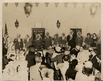 The Rotary Club has a Drink While Wearing Bonnets, with Casimiro in the Center Wearing Sunglasses by Unknown