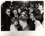 President John F. Kennedy While Visiting Tampa; Cesar Gonzmart Can Be Seen at Right, While Sam Gibbons Is at Extreme Left by Unknown