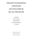 Valoración antropométrica y nutricional de la comunidad de San Luis, Monteverde