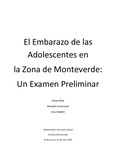 El embarazo de las adolescentes en la Zona de Monteverde  :  un examen preliminar