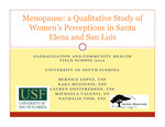 Menopause : a qualitative study of women’s perceptions in Santa Elena and San Luis