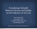 Formulating culturally relevant stressors and QoL indicators in San Luis