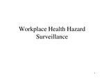 Workplace health hazard surveillance [Power Point]