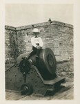 Boy Sitting on Cannon, Fort Marion, St. Augustine, Florida, 1904, B by Edward Staples Cousens Smith