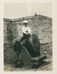 Boy Sitting on Cannon, Fort Marion, St. Augustine, Florida, 1904, B