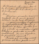 Letter, Emilio Diaz, Andrews Chacon, and Joaquin Rubio to the Director of Circulo Cubano, February 19, 1928 by Emilio Diaz, Andres Chacon, and Joaquin Rubio