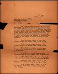 Letter, Circulo Cubano to Frances Perkins, April 7, 1933