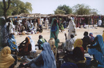 Market in a Darfuri refugee camp