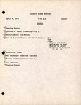Agenda and Minutes, Dignity-Suncoast Board of Directors Meeting, April 8, 1979