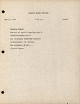 Agenda and Minutes, Dignity-Suncoast Board of Directors Meeting, May 13, 1979 by Simon J. Herbert