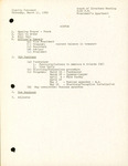 Agenda and Minutes, Dignity-Suncoast Board of Directors' Meeting, March 11, 1982