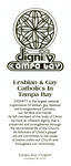 Brochure, Dignity Tampa Bay: Lesbian & Gay Catholics in Tampa Bay, circa 1990s by Dignity/Tampa Bay