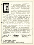 Letter, Co-Chairs, 15th Anniversary Committee to Dignity Chapter Mover and Shaker, circa October 1983