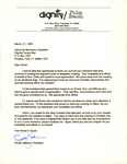Letter, Chuck Jackson to David DeMerchant, March 21, 1993 by Chuck Jackson
