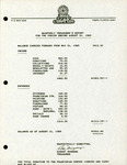 Financial Statement, Dignity/Tampa Bay, Quarterly Treasurer’s Report, 1985