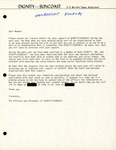 Letter, Officers and Directors of Dignity/Suncoast to Dear Member, circa November 1979
