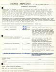 Membership Application, Dignity/Suncoast, circa November 1979