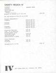 Balance Sheet, Dignity Region IV for the Period October 1, 1981 to February 1, 1982