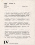 Letter, Jack Jacknik to Friends and Delegates, October 1, 1981