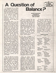 Reflections, A Question of Balance?, circa November 1981