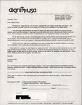 Letter, Marianne Duddy to Dear Dignity Friend, December 1993