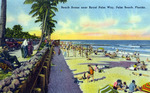 Beach scene near Royal palm Way, Palm Beach, Florida by Hampton Dunn
