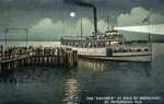 The "Favorite" at dock by moonlight, St. Petersburg, Florida by Hampton Dunn