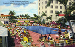 Cabanas and pool, tropical splendor at the Palm Beach Biltmore, Palm Beach, Florida