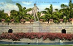 Court, showing David statue, Ringling Art Museum, Sarasota, Florida by Hampton Dunn