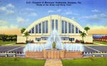 Fountain at municipal auditorium, Sarasota, Florida "Home of the Army and Navy Club" by Hampton Dunn