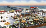 Fishing pier, Pensacola Beach, Florida, extending into the Gulf of Mexico by Hampton Dunn