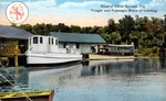 Head of Silver Springs, Florida, freight and passenger boats at landing by Hampton Dunn