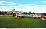 Lawns and swimming pool, Hotel Charlotte Harbor, Punta Gorda, Florida